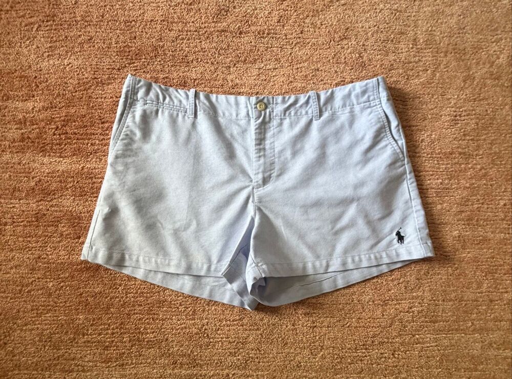 Polo Ralph Lauren Women’s Blue Cotton Chino Shorts Size 14
